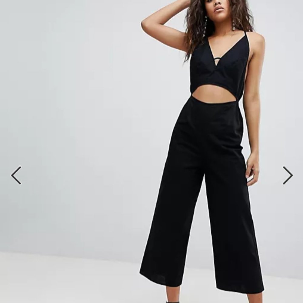 ASOS cotton jumpsuit with cut out detail